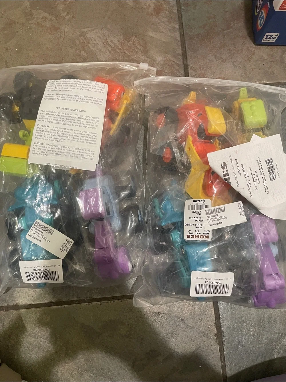 Toy bundle - bowling set, mini golf, toy trucks